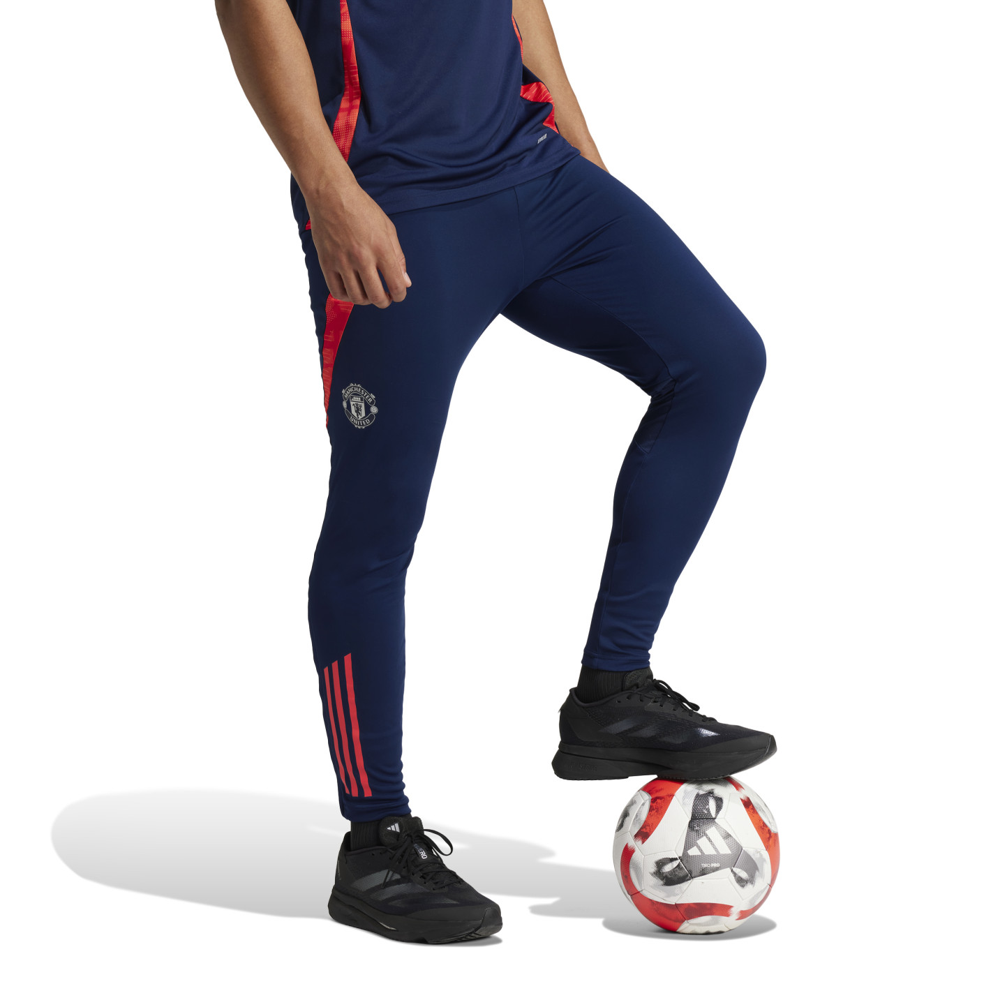 adidas Manchester United Training pants 2024-2025 Dark Blue Red Silver