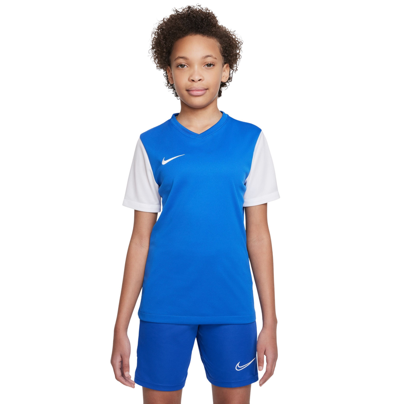 Nike Tiempo Premier II Kids Football Shirt Blue White