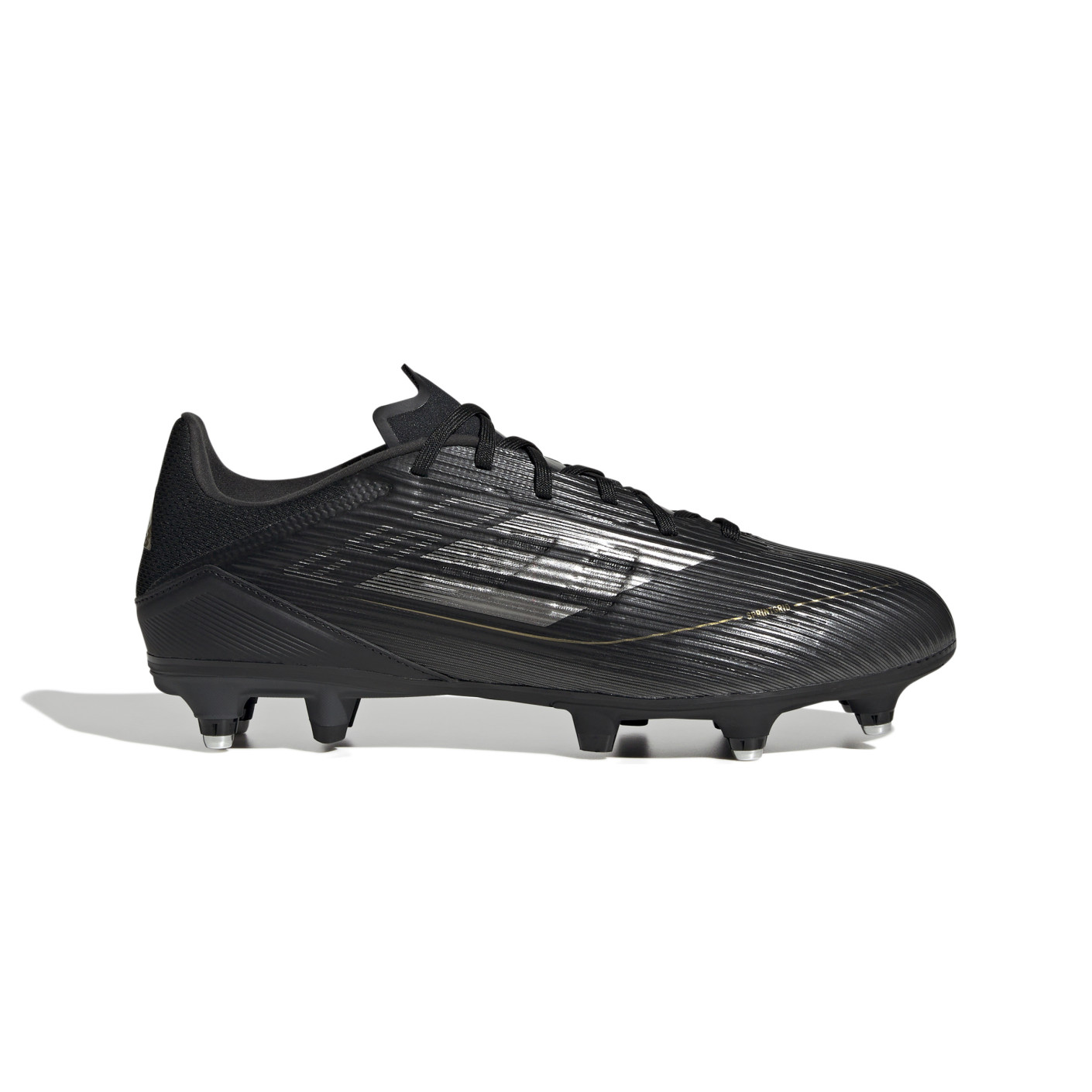adidas F50 League Iron Nop Football Shoes (SG) Black Grey Gold