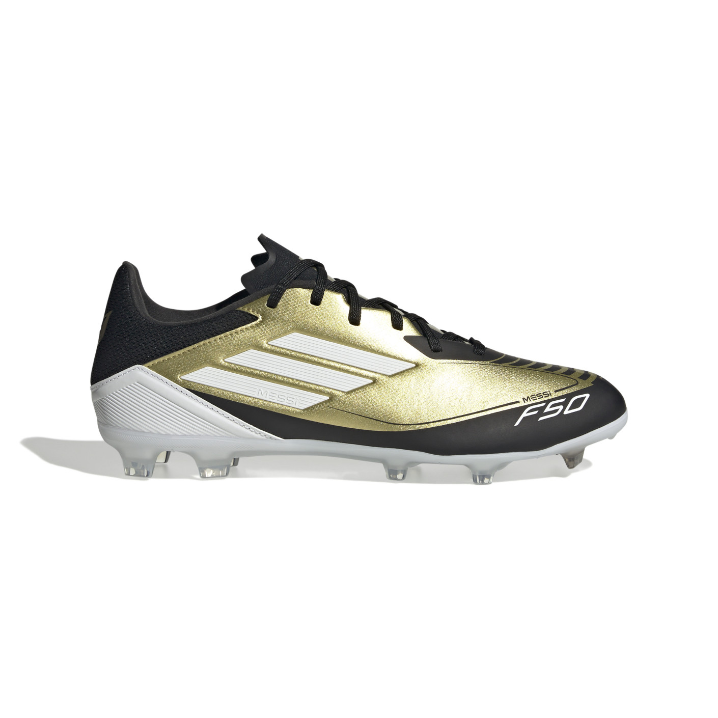 adidas F50 Messi League Gras / Kunstgras Voetbalschoenen (MG) Goud Zwart Wit