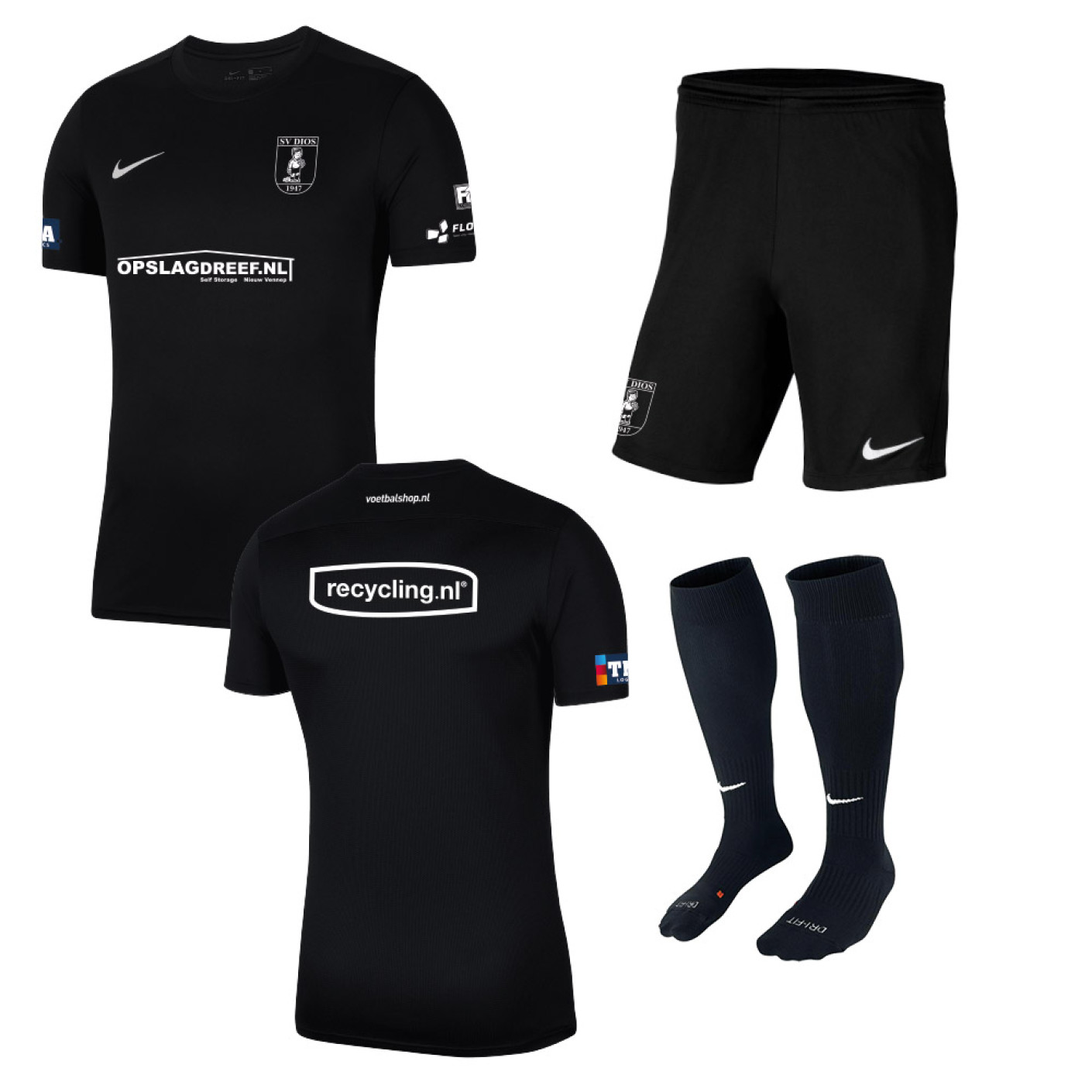 SV DIOS Goalkeeper Kit Short Sleeve Black Senior