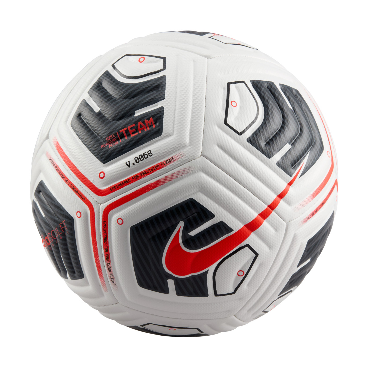 Nike Academy Plus Voetbal Wit Zwart Rood - Voetbalshop.nl