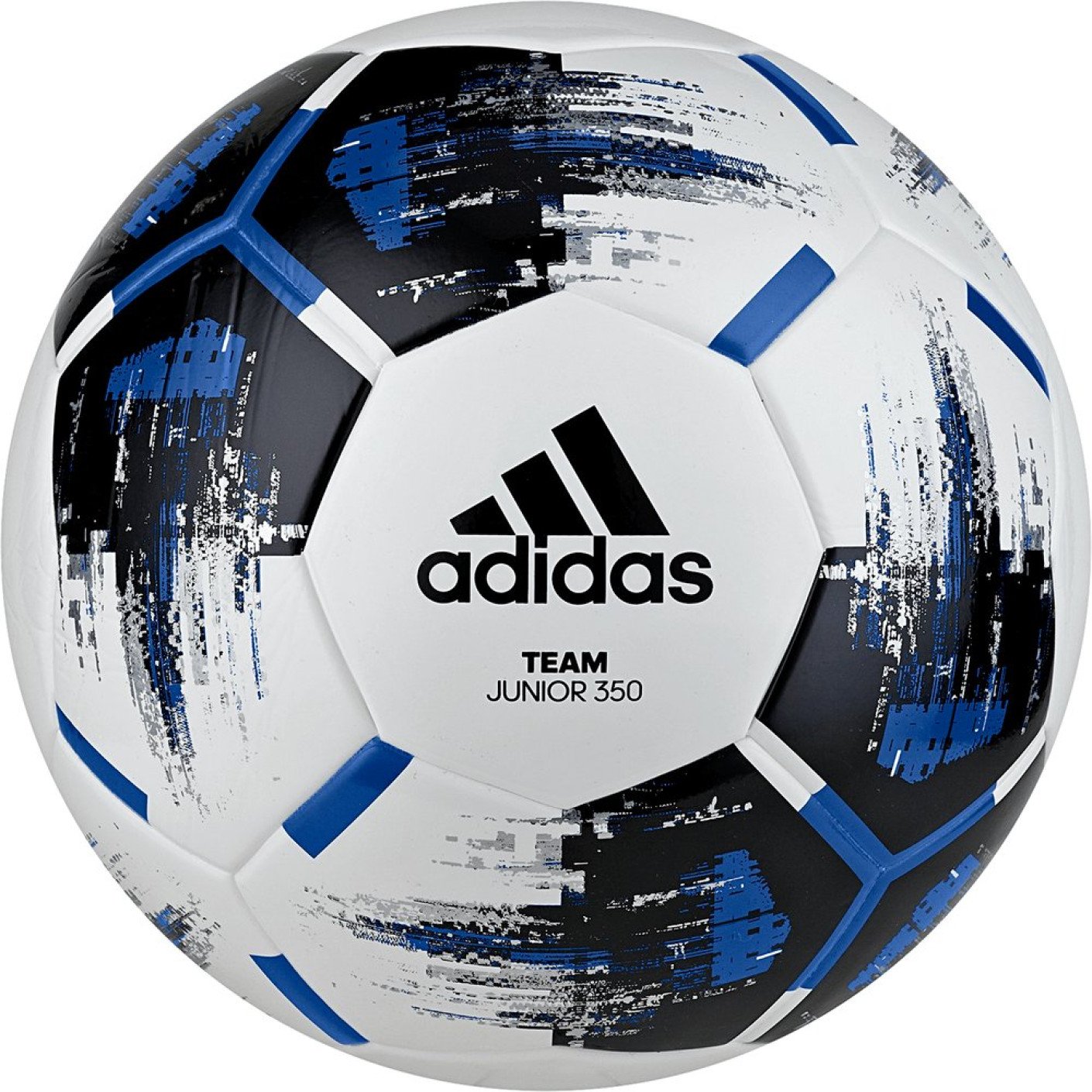 adidas Team 350 gram maat 4 Voetbal Kids Zwart Blauw Zilver