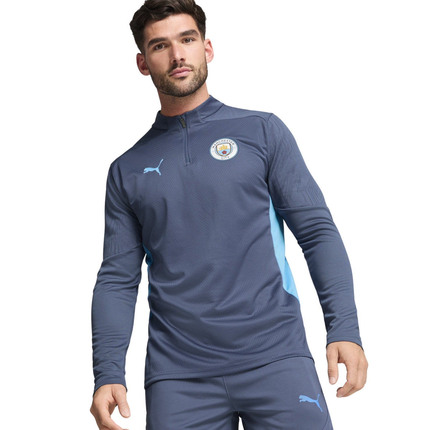 PUMA Manchester City Tracksuit 1/4-Zip 2024-2025 Dark Blue Light