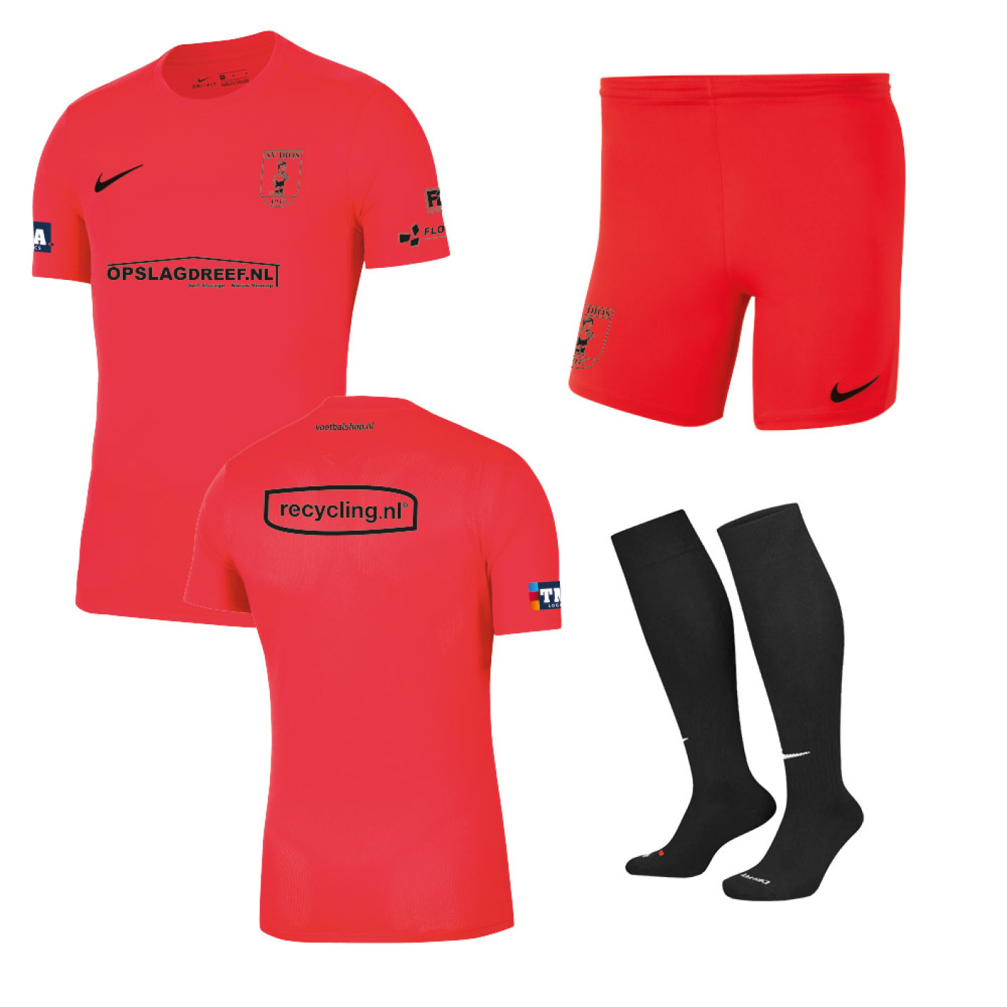 SV DIOS Keeperstenue Korte Mouwen Rood Junior