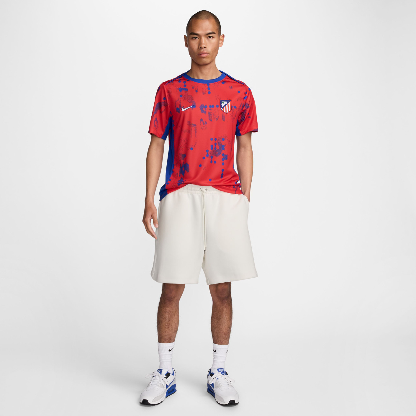 Nike Atletico Madrid Pre-Match Training Shirt 2024-2025 Red Blue