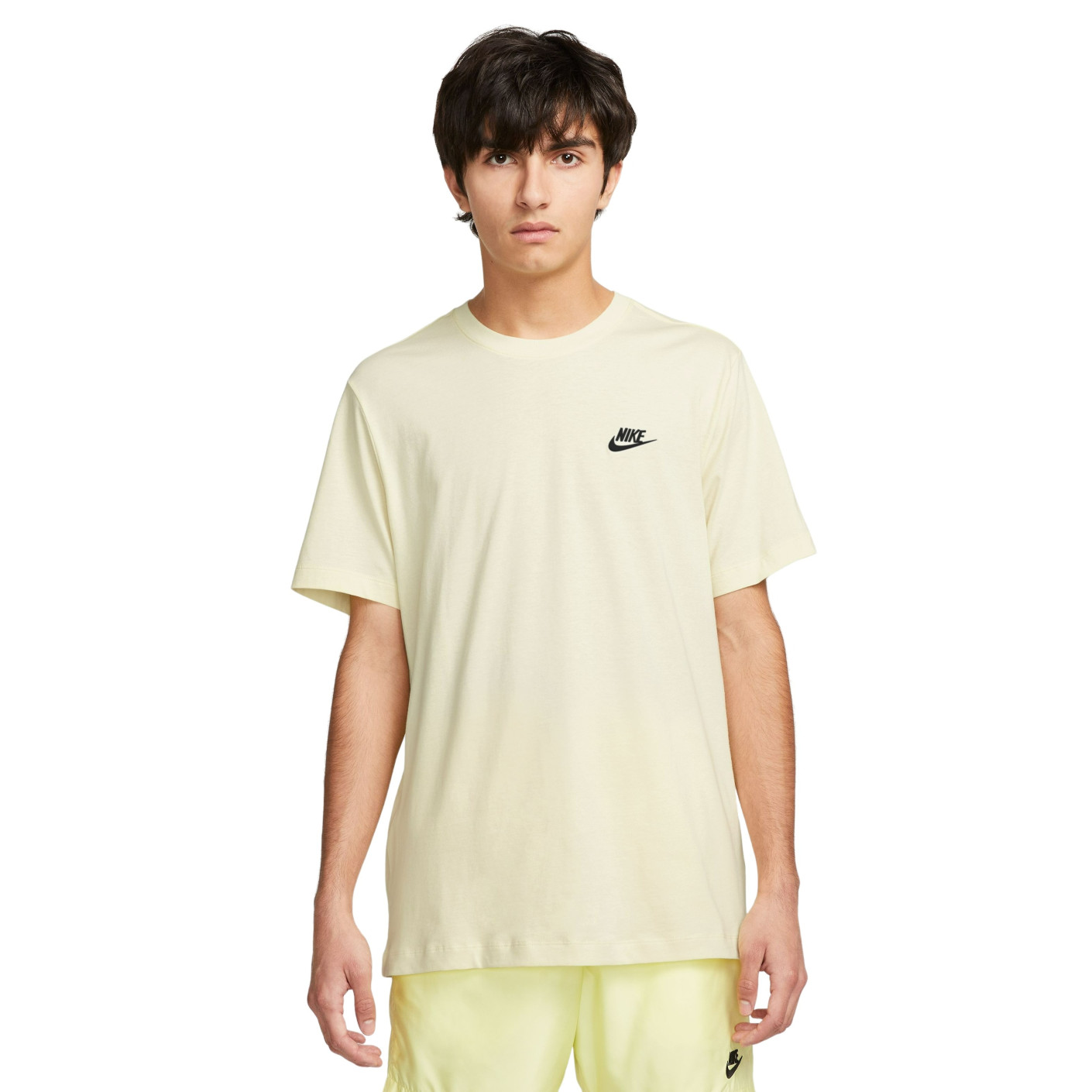 Nike Sportswear Club T-Shirt Light Yellow Black