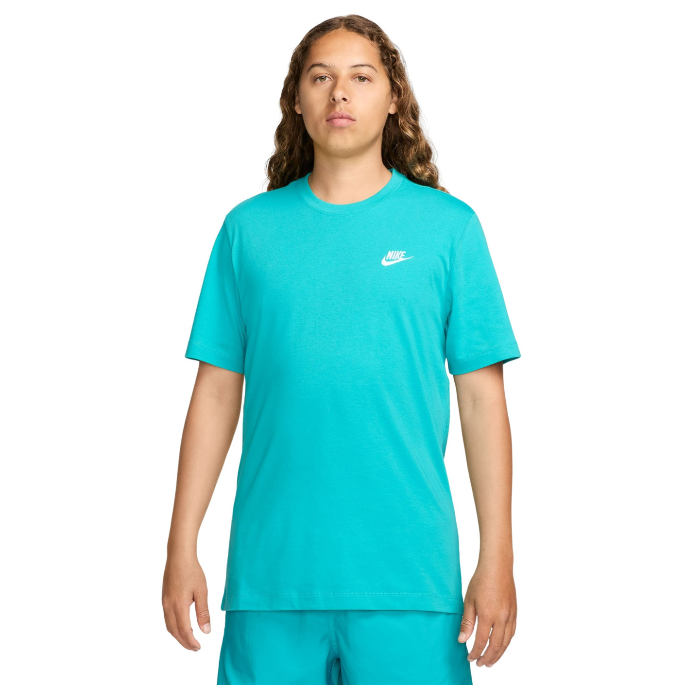Nike Sportswear Club T-Shirt Turquoise Wit