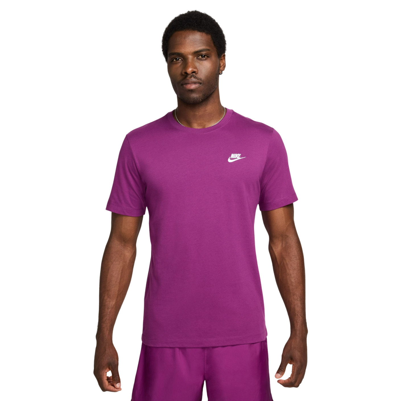 Nike Sportswear Club T-Shirt Paars Wit