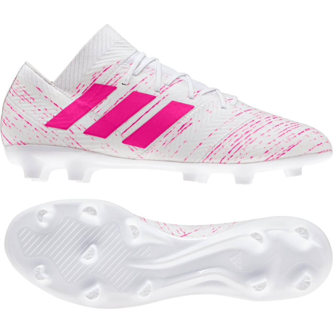 Verliefd vrouwelijk Super goed adidas NEMEZIZ 18.2 FG Voetbalschoenen Wit Roze