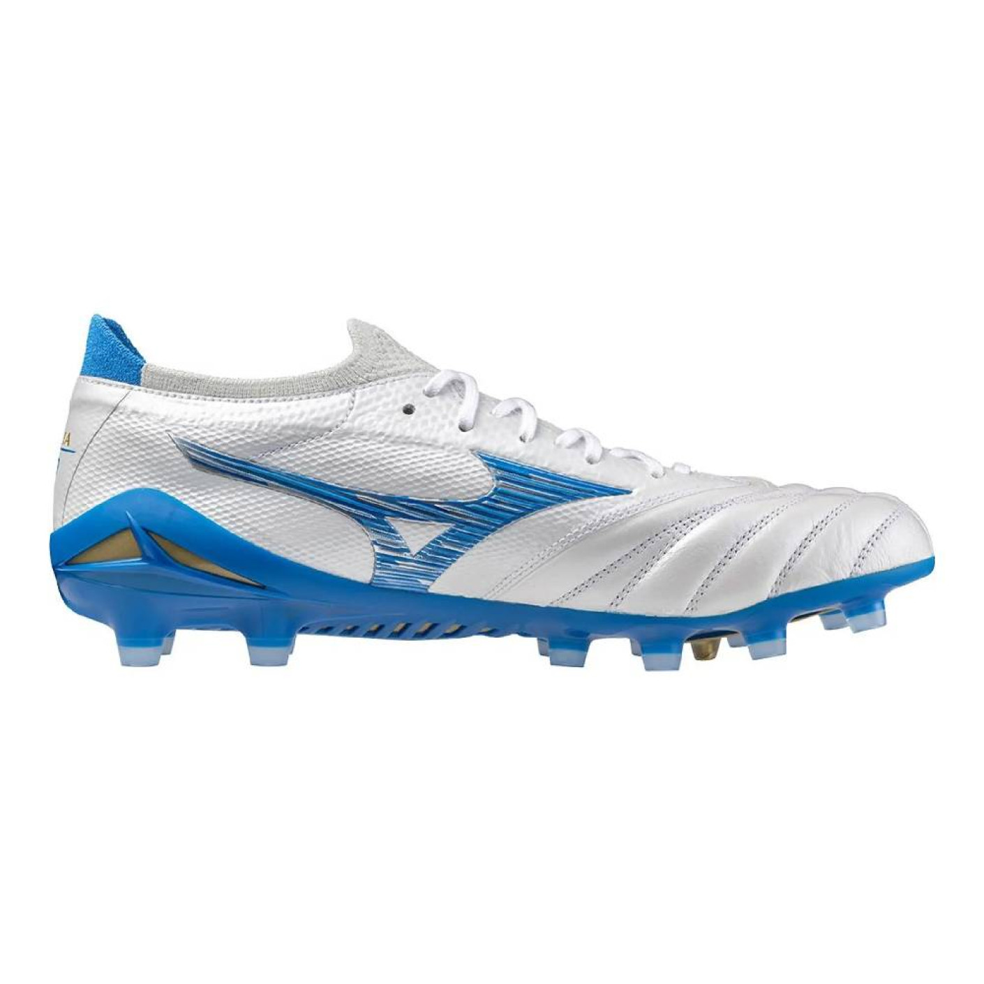 Mizuno Morelia Neo IV Beta Japan Grass Football Shoes (FG) White Blue