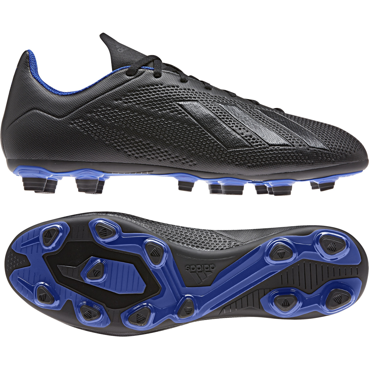 adidas X 18.4 FG Voetbalschoenen Zwart Blauw