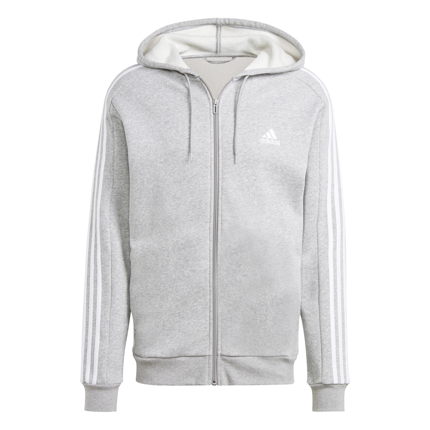 adidas Essentials Fleece Vest Grey White - Voetbalshop.nl