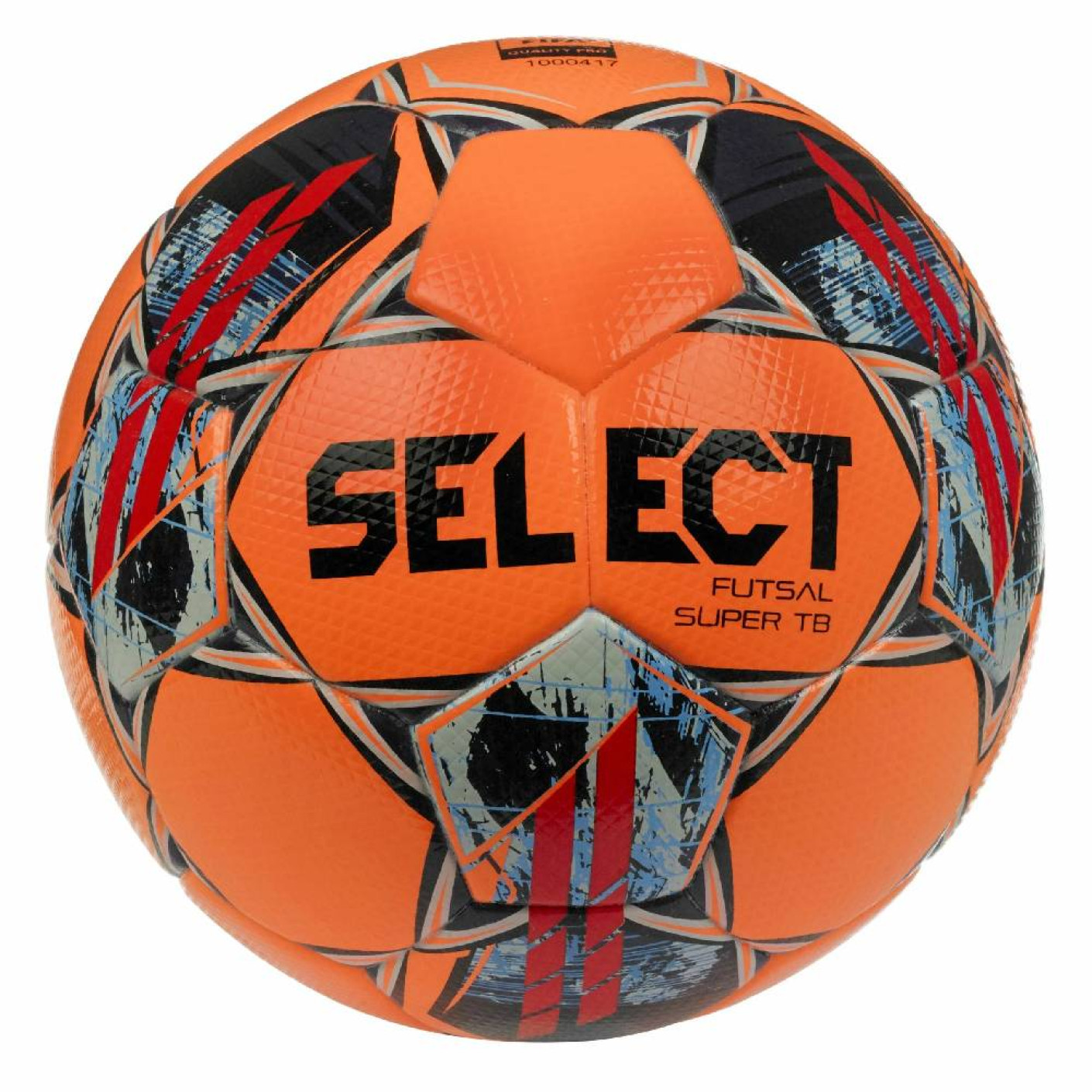 Select Futsal Super TB v22 Voetbal Maat 4 Oranje Zwart Rood