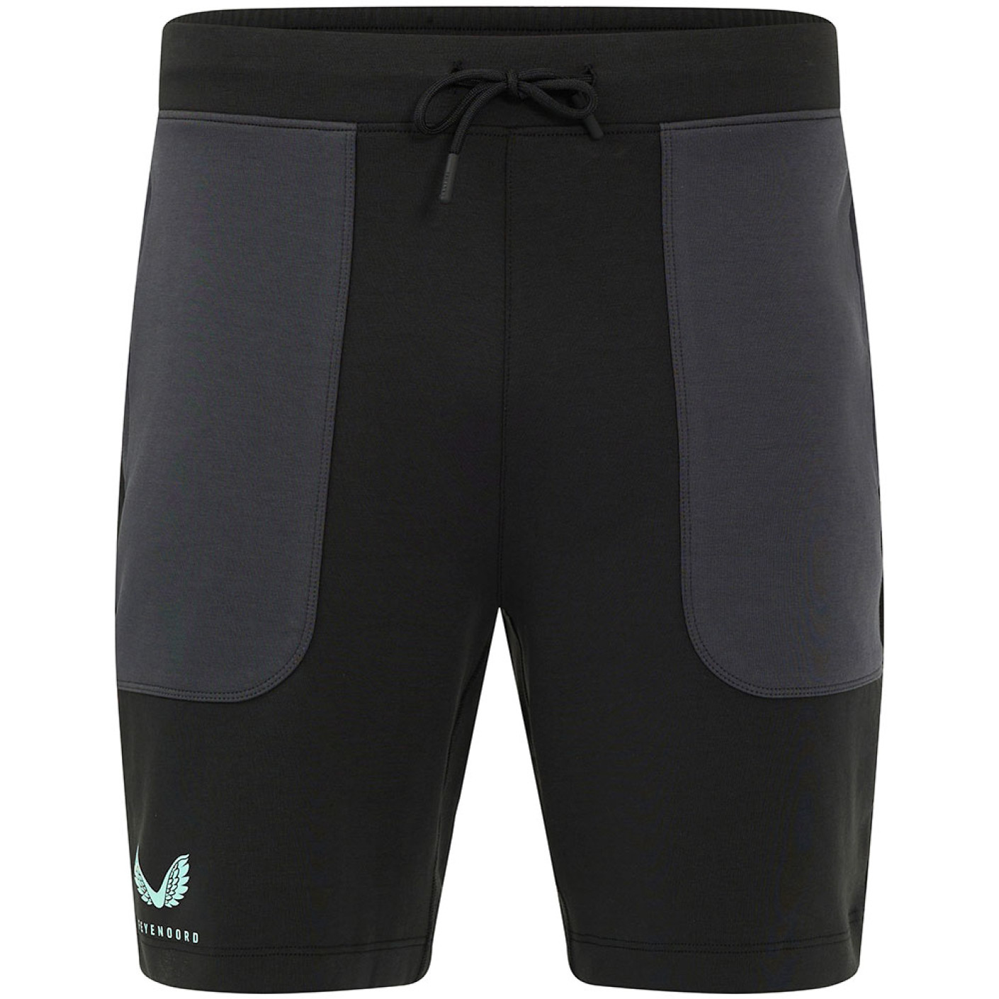 Castore Feyenoord Travel Short 2024-2025 Black Dark Grey Light Blue
