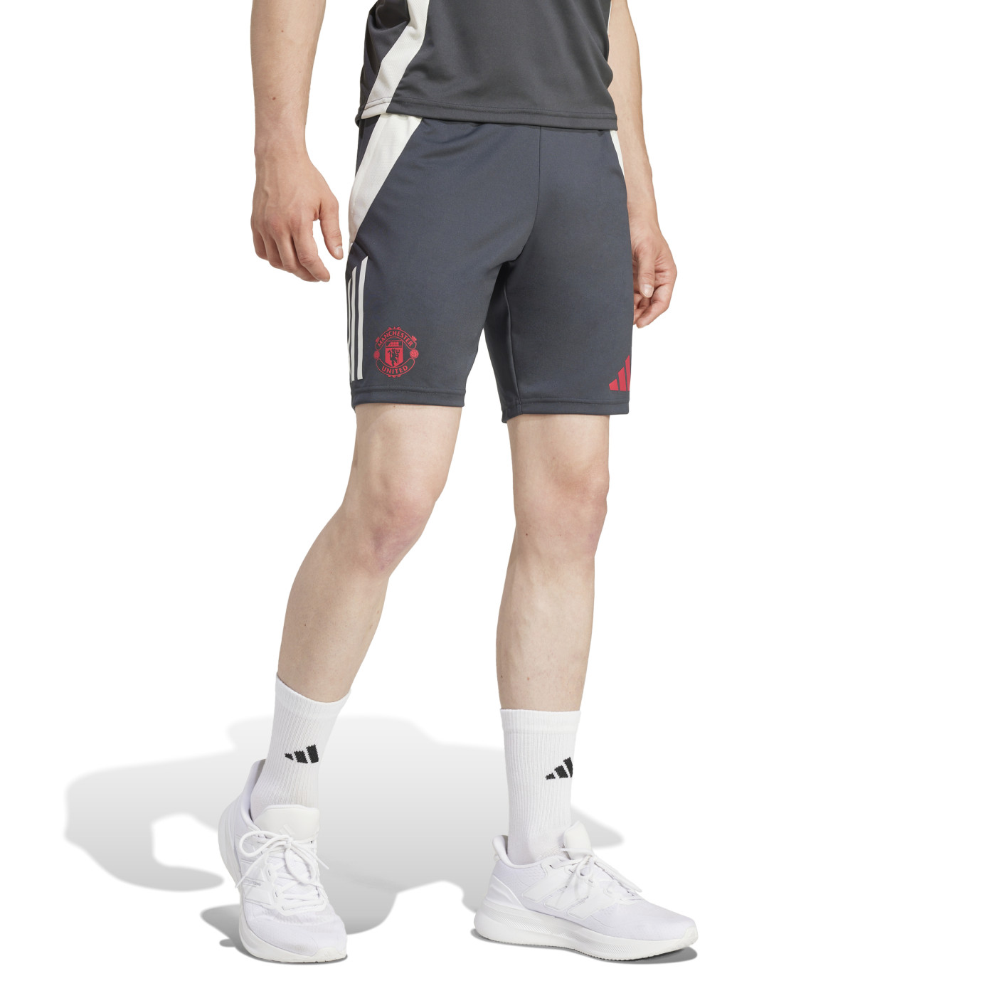 adidas Manchester United European Training Short 2024-2025 Dark Grey White Red