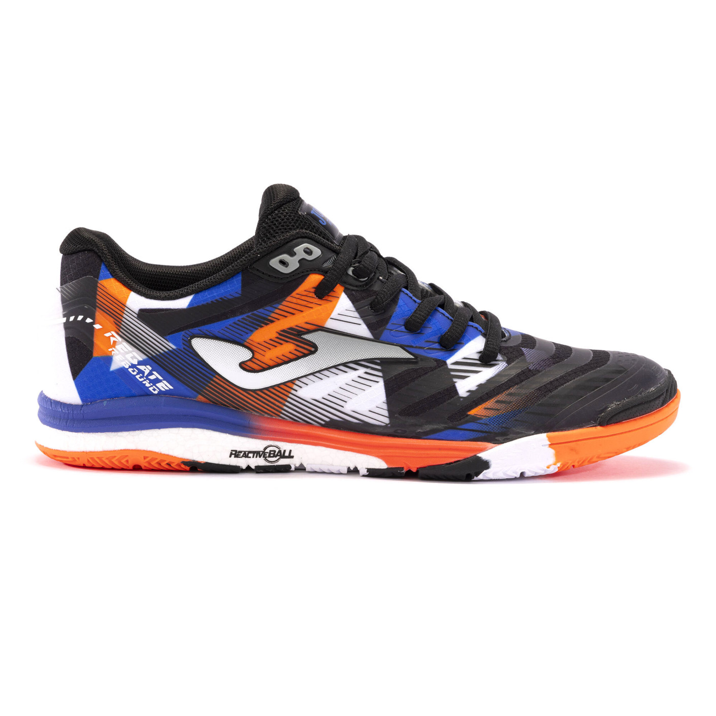 Joma Regate Rebound Zaalvoetbalschoenen (IN) Zwart Oranje Blauw