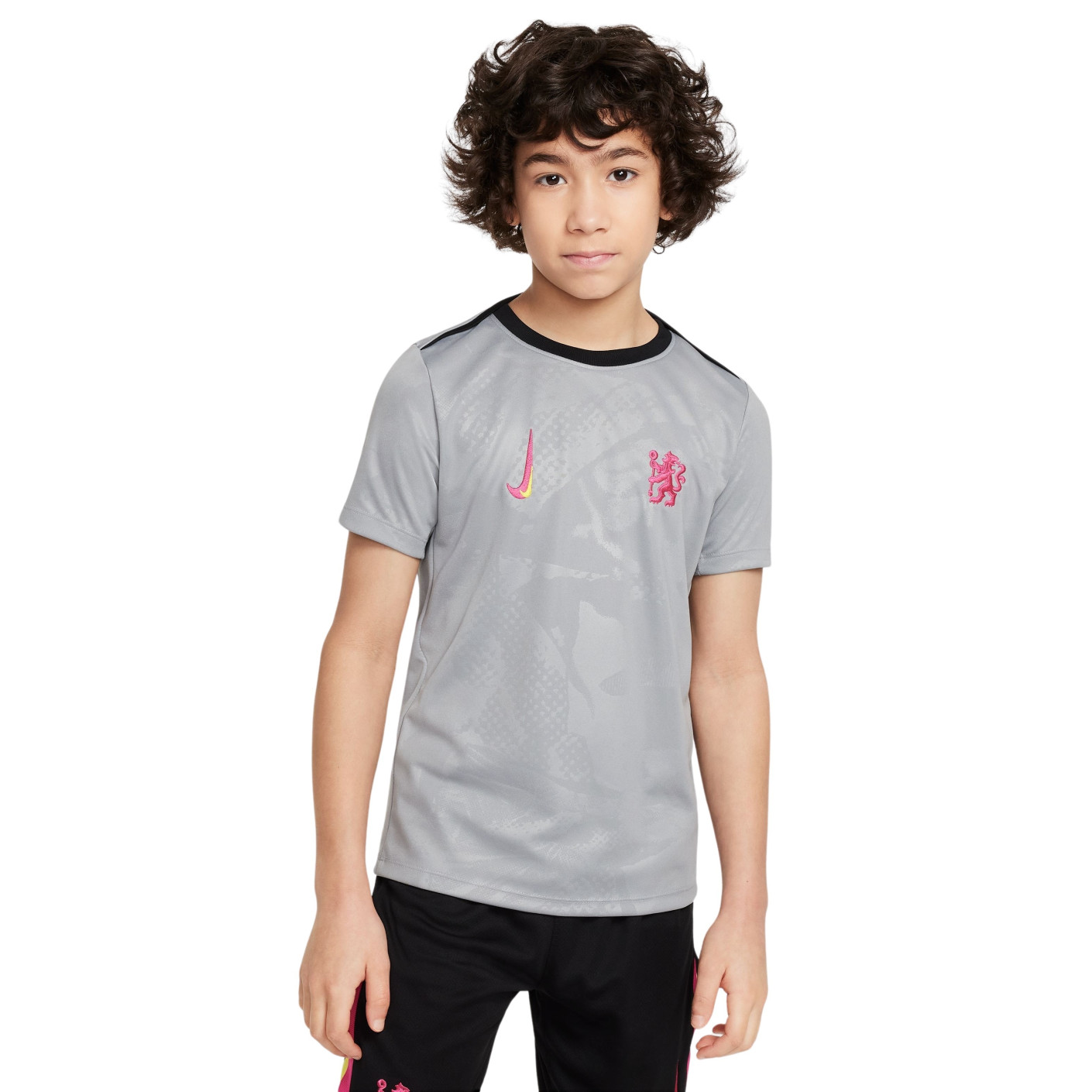 Nike Chelsea Pre-Match Training Shirt 2024-2025 Kids Grey Black Pink