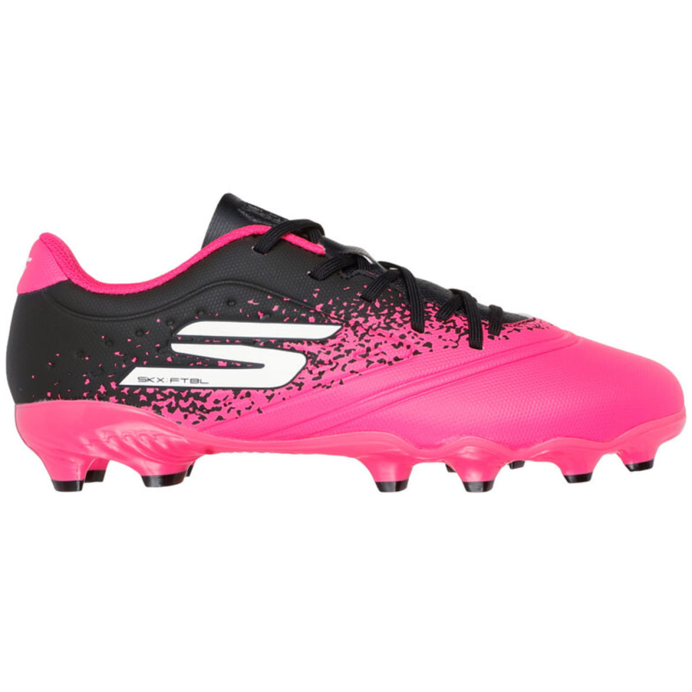 Skechers Razor 1.5 Grass Football Shoes (FG) Kids Black Pink