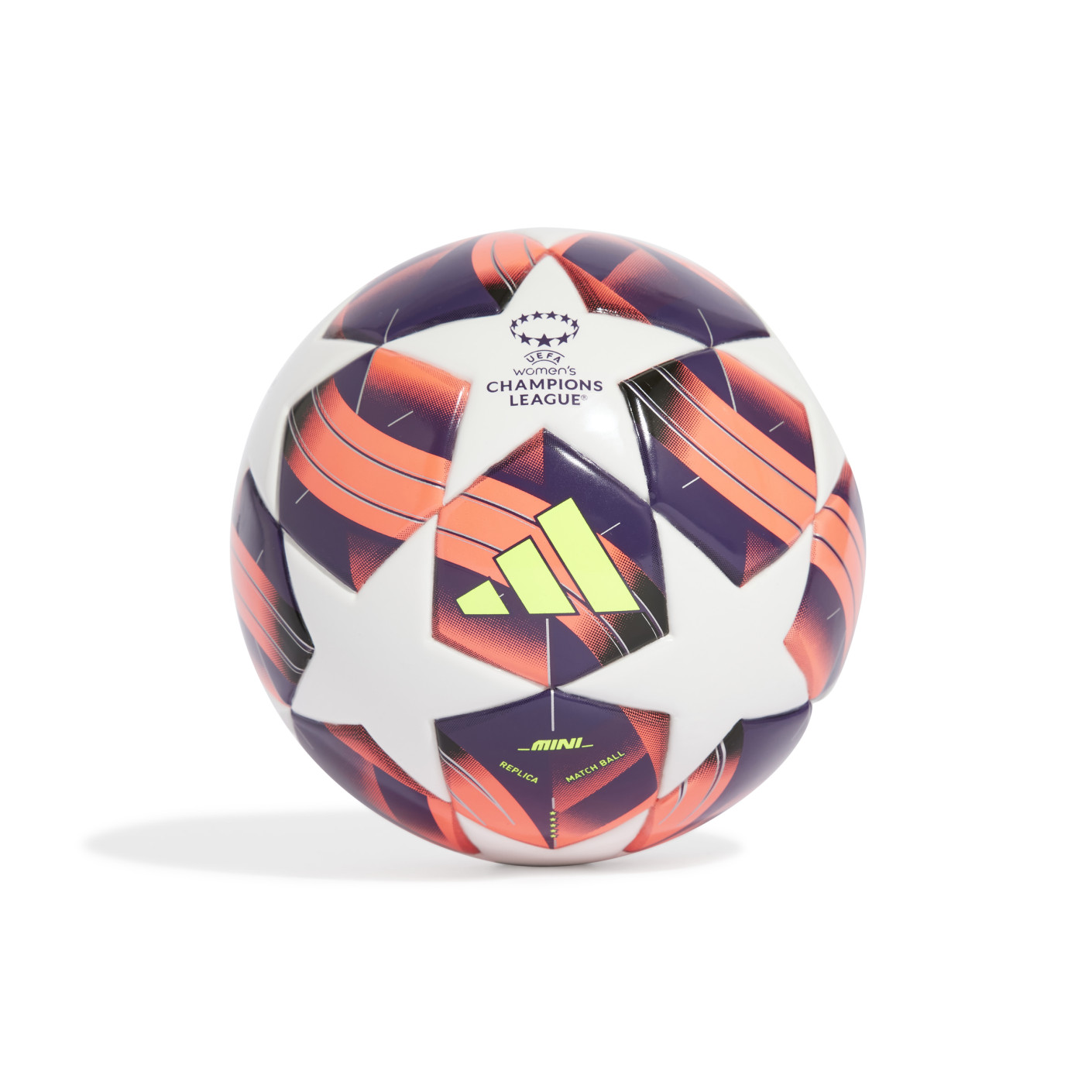 adidas Women's UEFA Champions League Mini Football Size 1 White Orange Purple