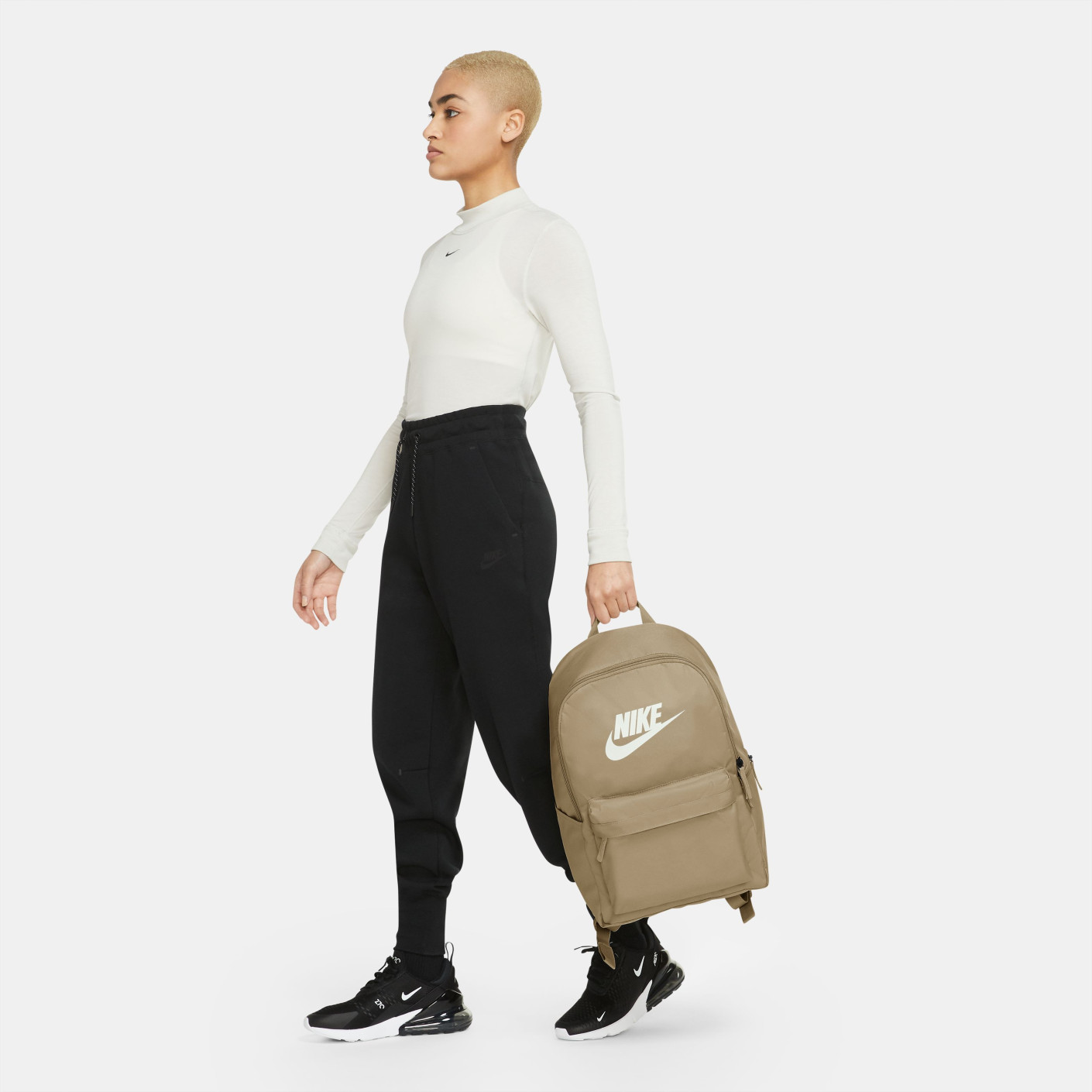nike beige backpack