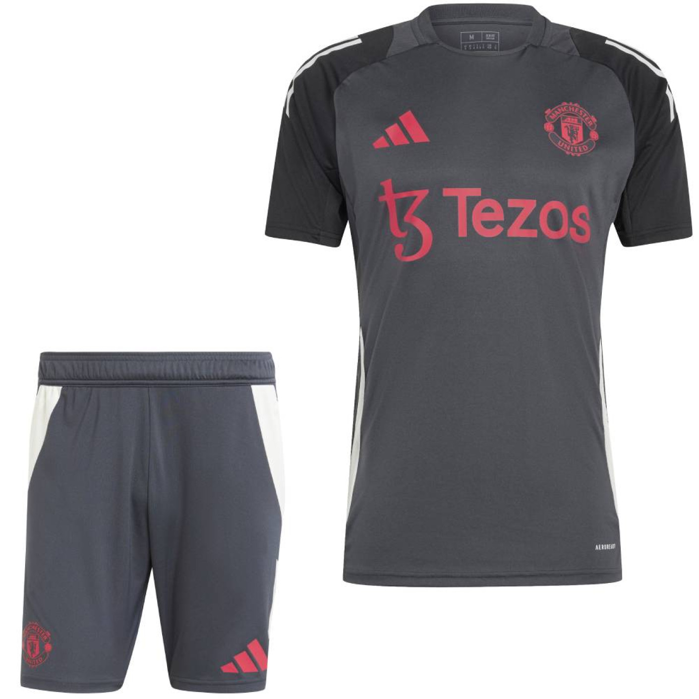 adidas Manchester United European Training Set 2024-2025 Dark Grey Black White Red