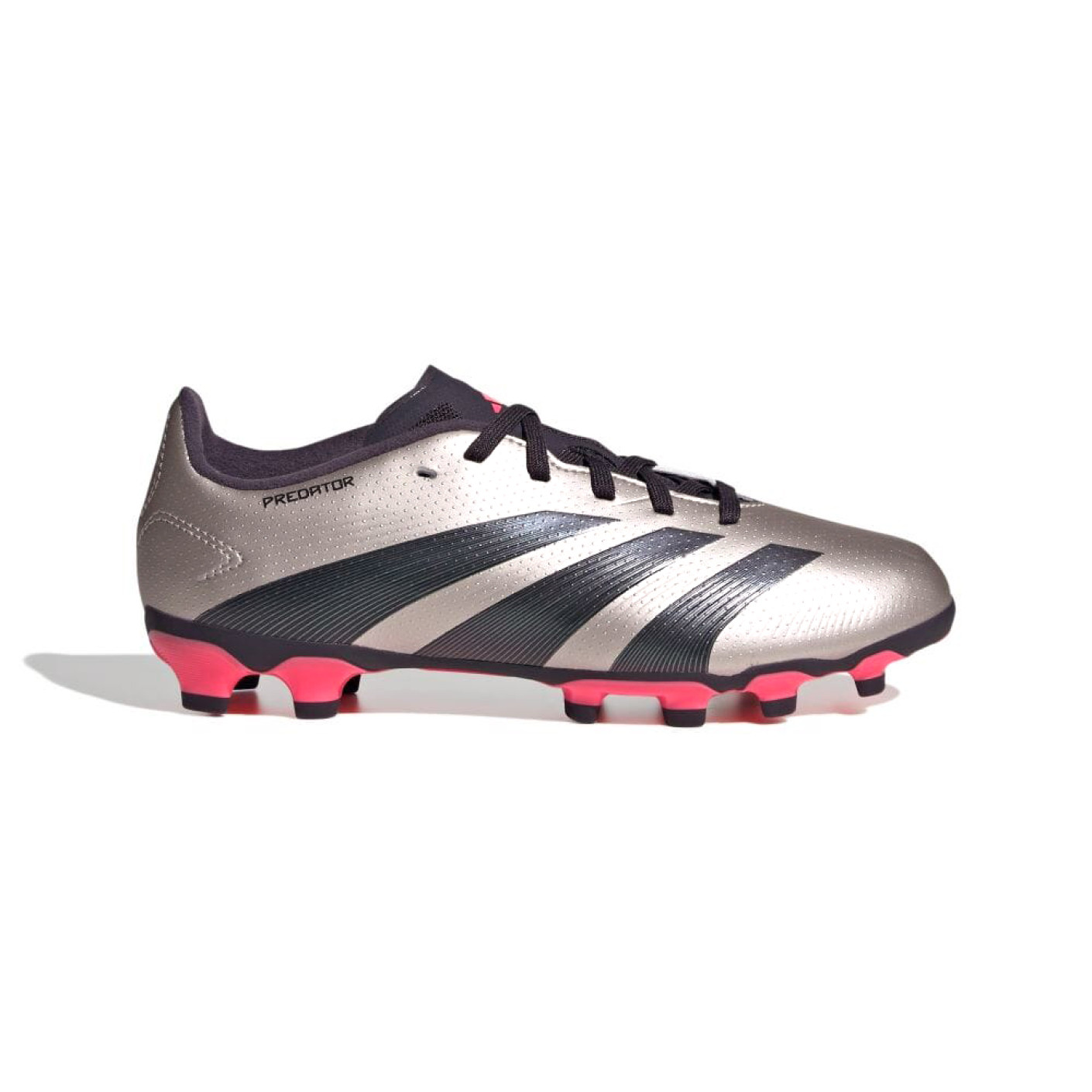 adidas Predator League Grass/Artificial Grass Football Shoes (MG) Kids Silver Black Pink