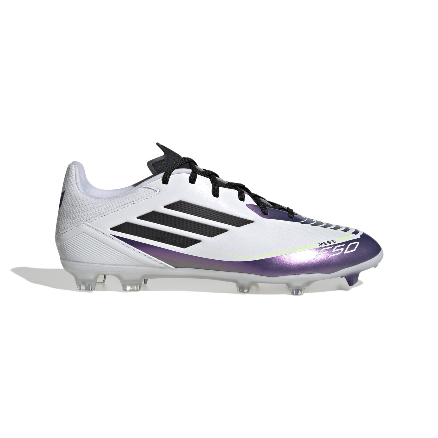 adidas F50 Messi League Grass/Artificial Grass Football Boots (MG) White Purple Black
