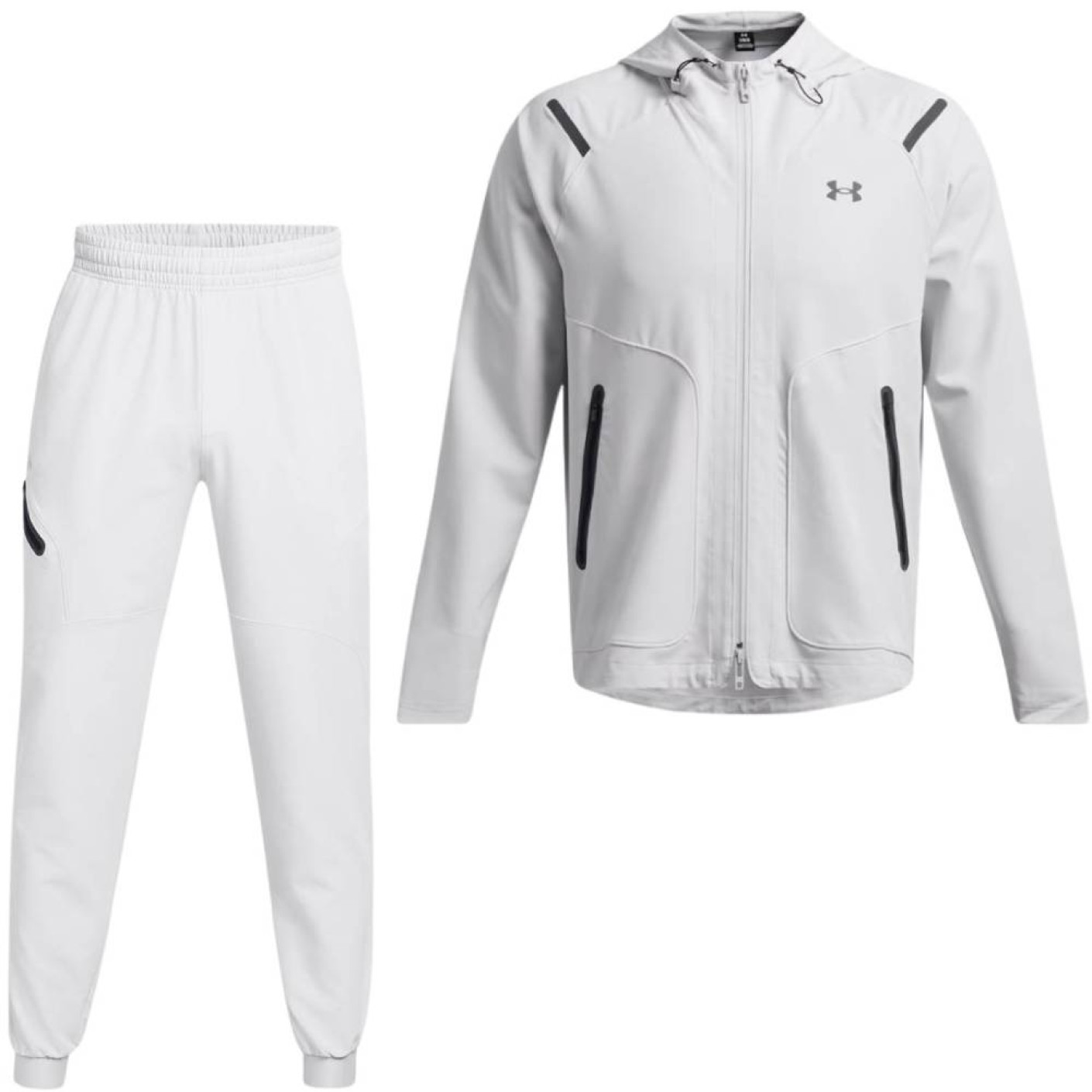 Under Armour Unstoppable Full-Zip Tracksuit Light Grey Black