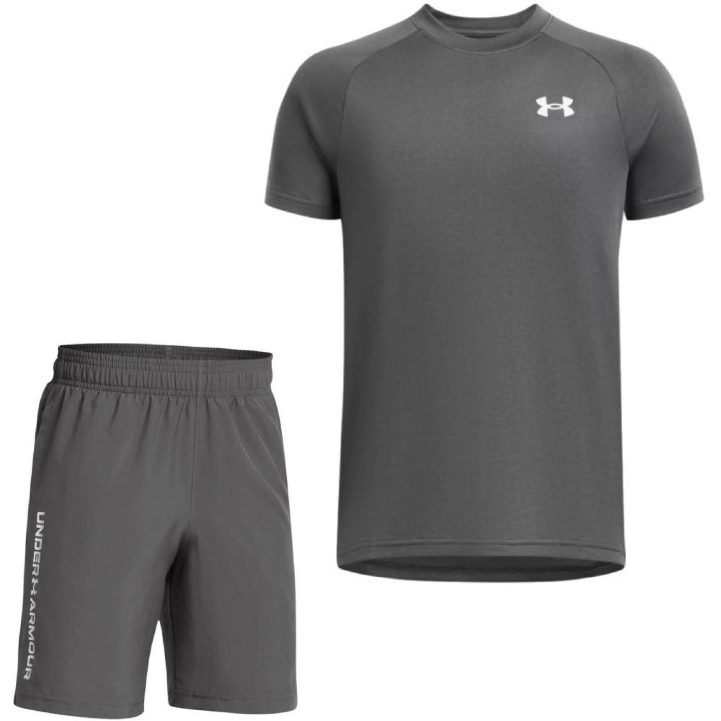 Under Armour Tech 2.0 Wordmark Training Set Kids Dark Grey White