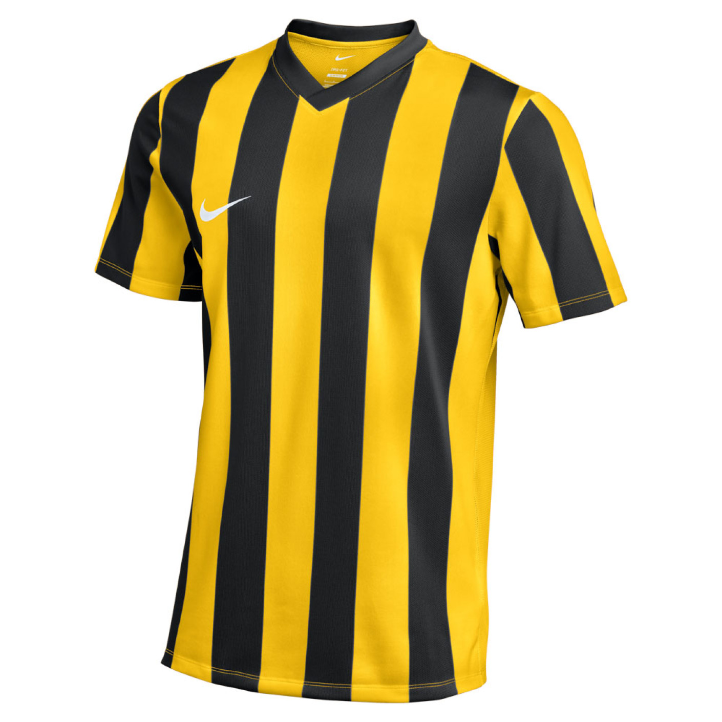 Nike Striped Division V Voetbalshirt Geel Zwart