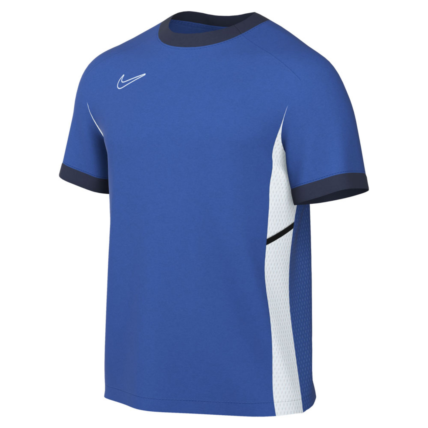 blue white and black nike shirt
