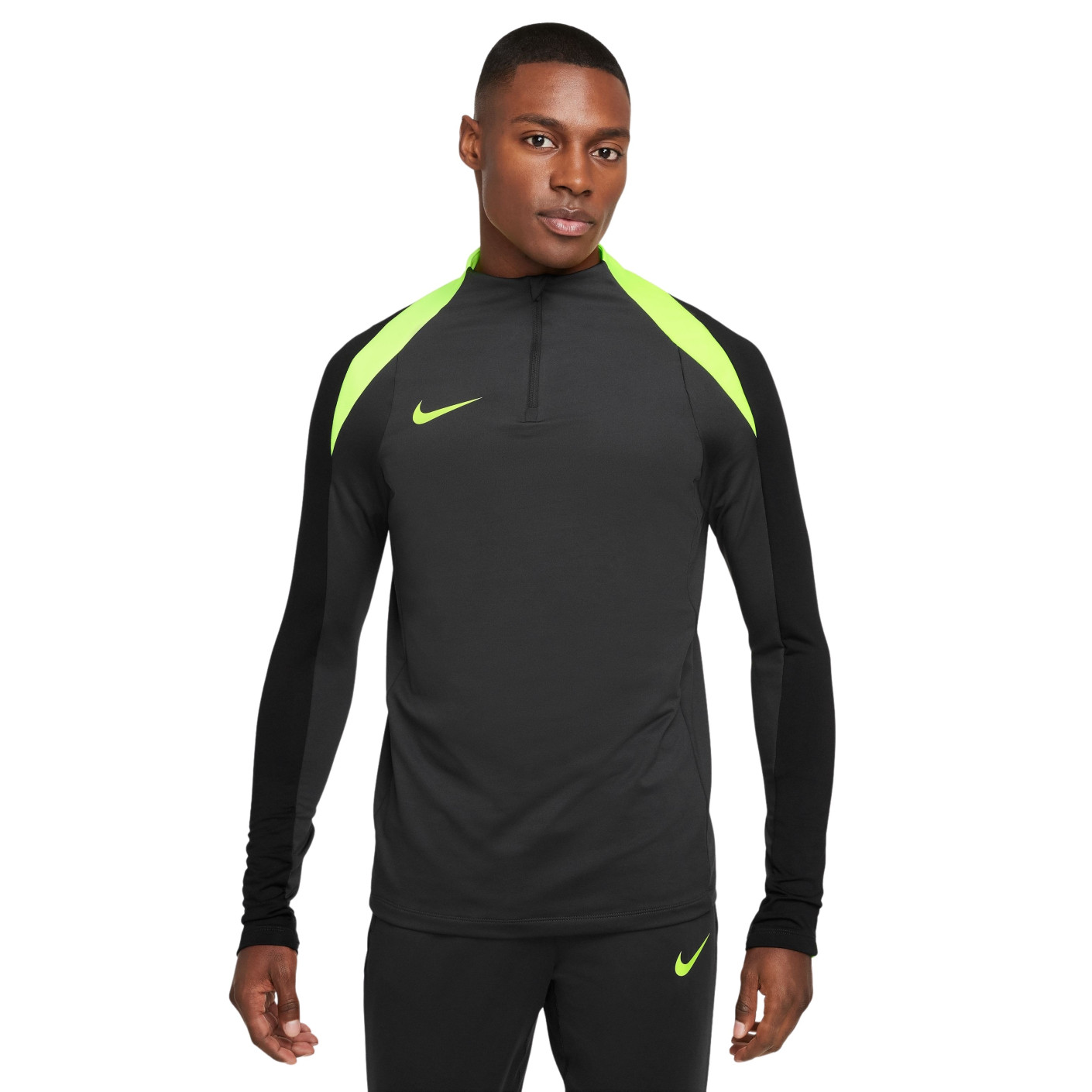 black and yellow nike track suit