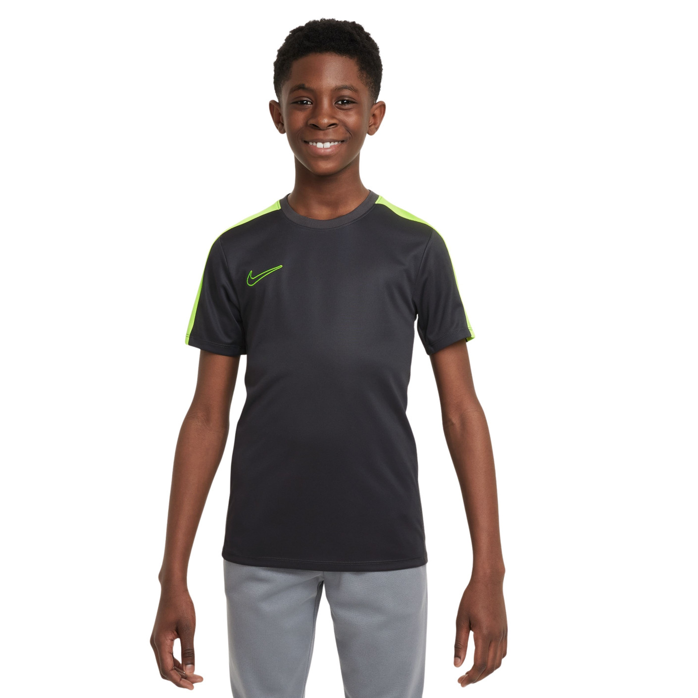 Nike Academy Training Shirt Kids Anthracite Neon Yellow