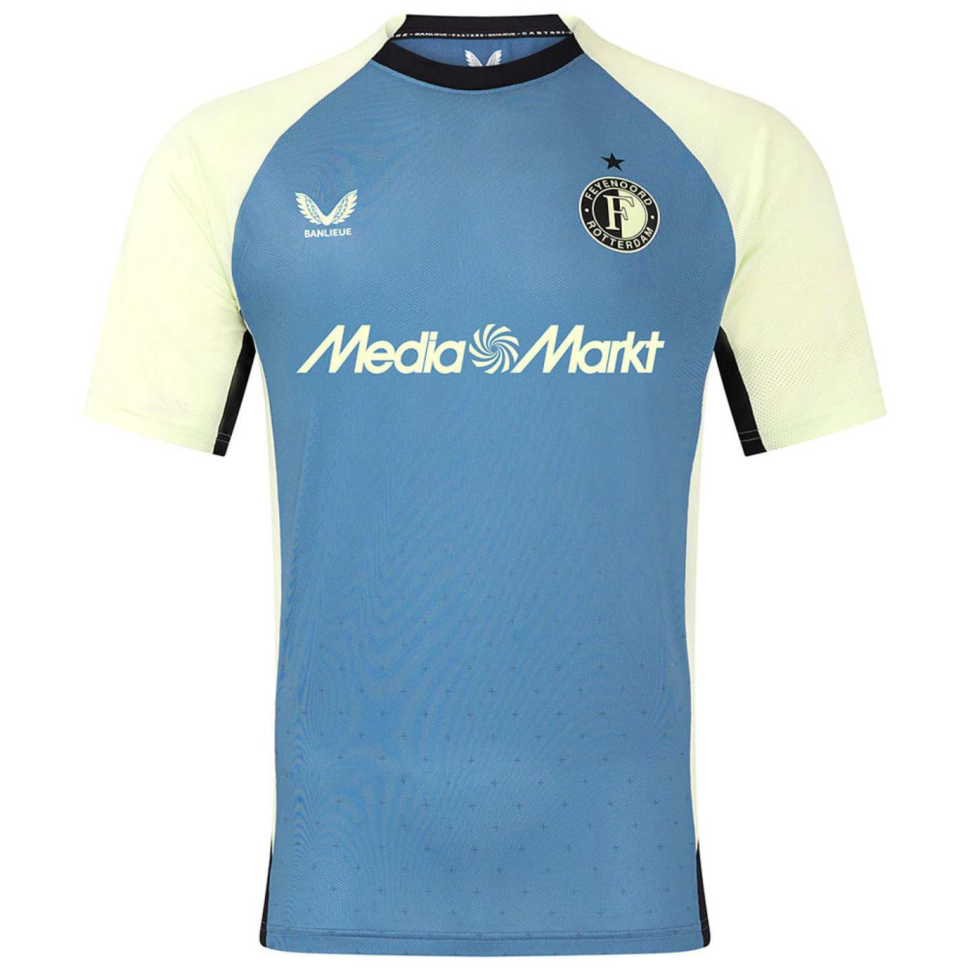 Castore Feyenoord Training Shirt 2024-2025 Blue Light Yellow