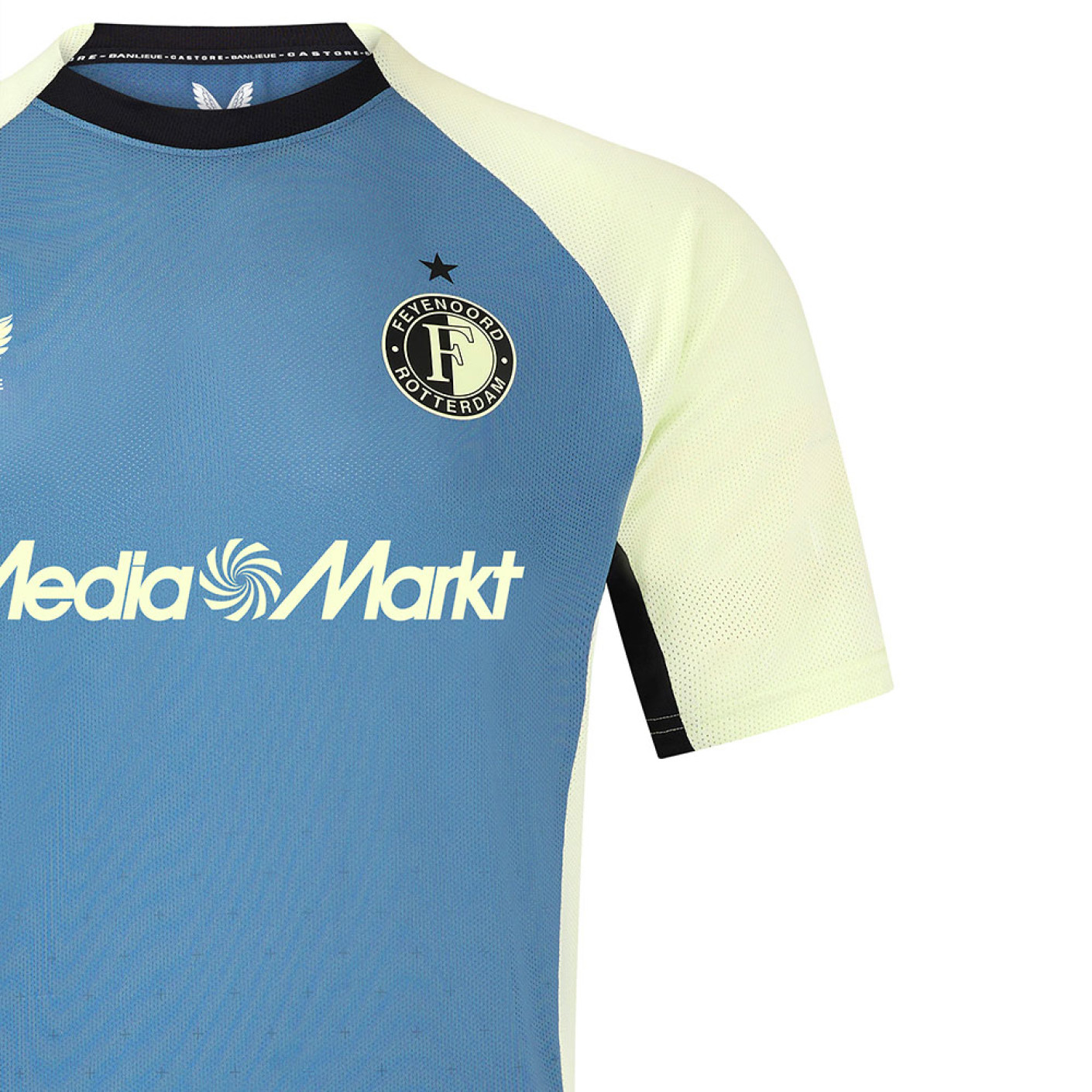 Castore Feyenoord Trainingsshirt 2024-2025 Blauw Lichtgeel
