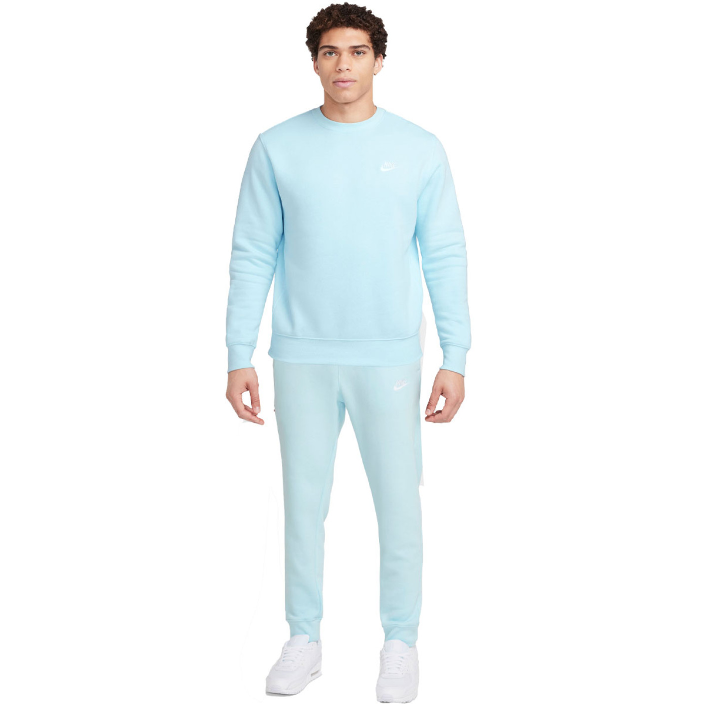 Nike Sportswear Club Fleece Crew Trainingspak Hemelsblauw Wit