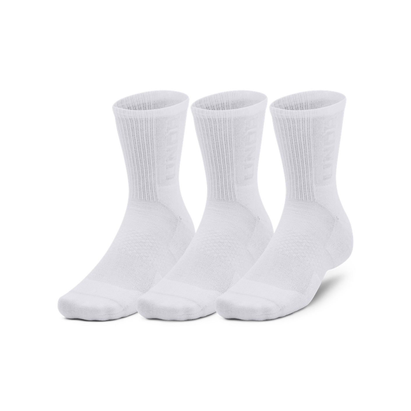Under Armour Crew Sports Socks 3-Pack White Grey