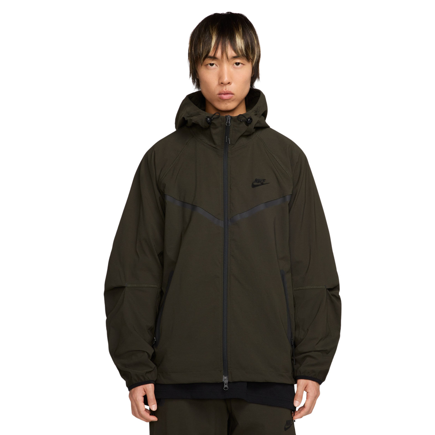 nike windbreaker green and black