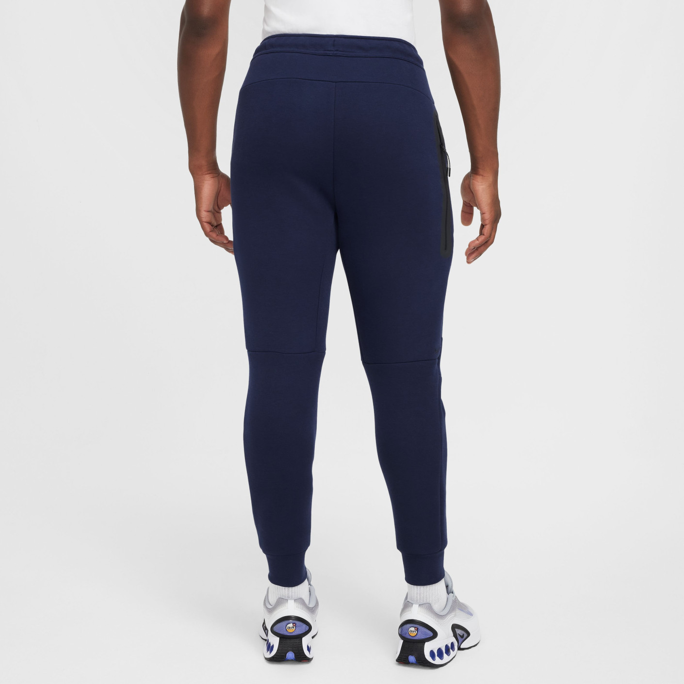 dark blue tech fleece pants