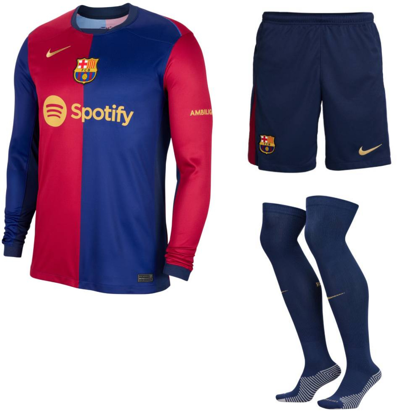 Nike FC Barcelona Home Kit 2024 2025 Long Sleeve Voetbalshop nl