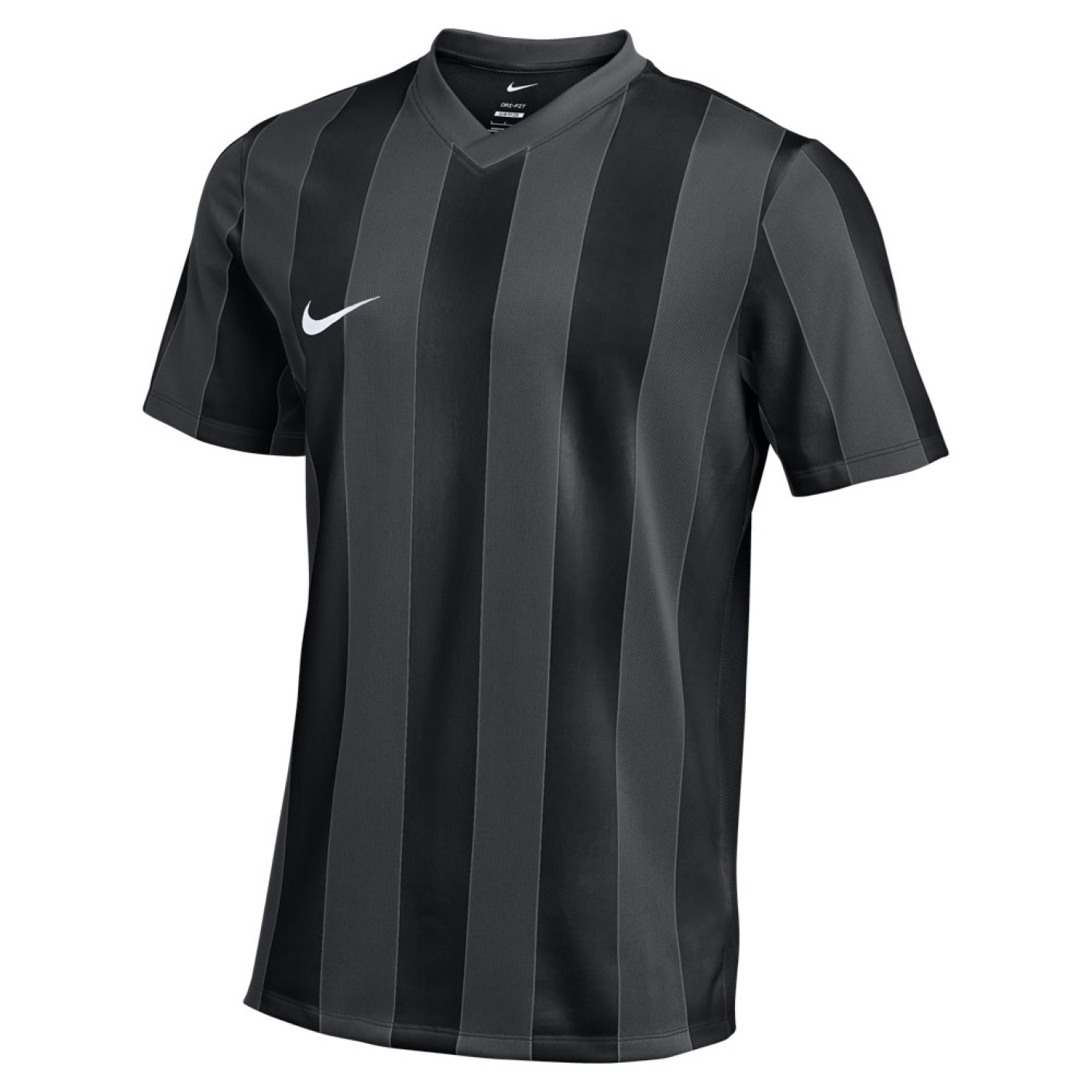 Nike Striped Division V Kids Football Shirt Dark Grey Black