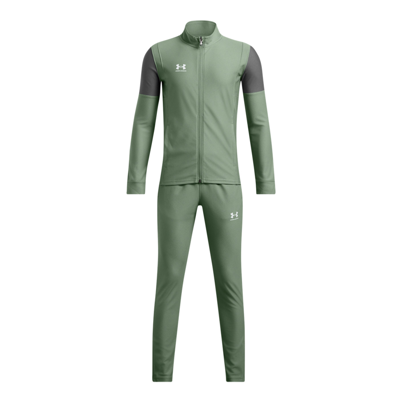 Under Armour Challenger Full-Zip Kids Tracksuit Light Green Grey White