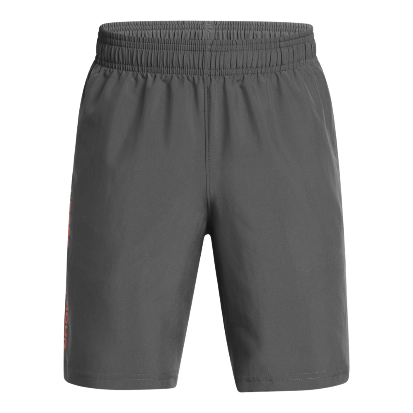 Under Armour Tech Woven Wordmark Training Short Kids Grey Orange
