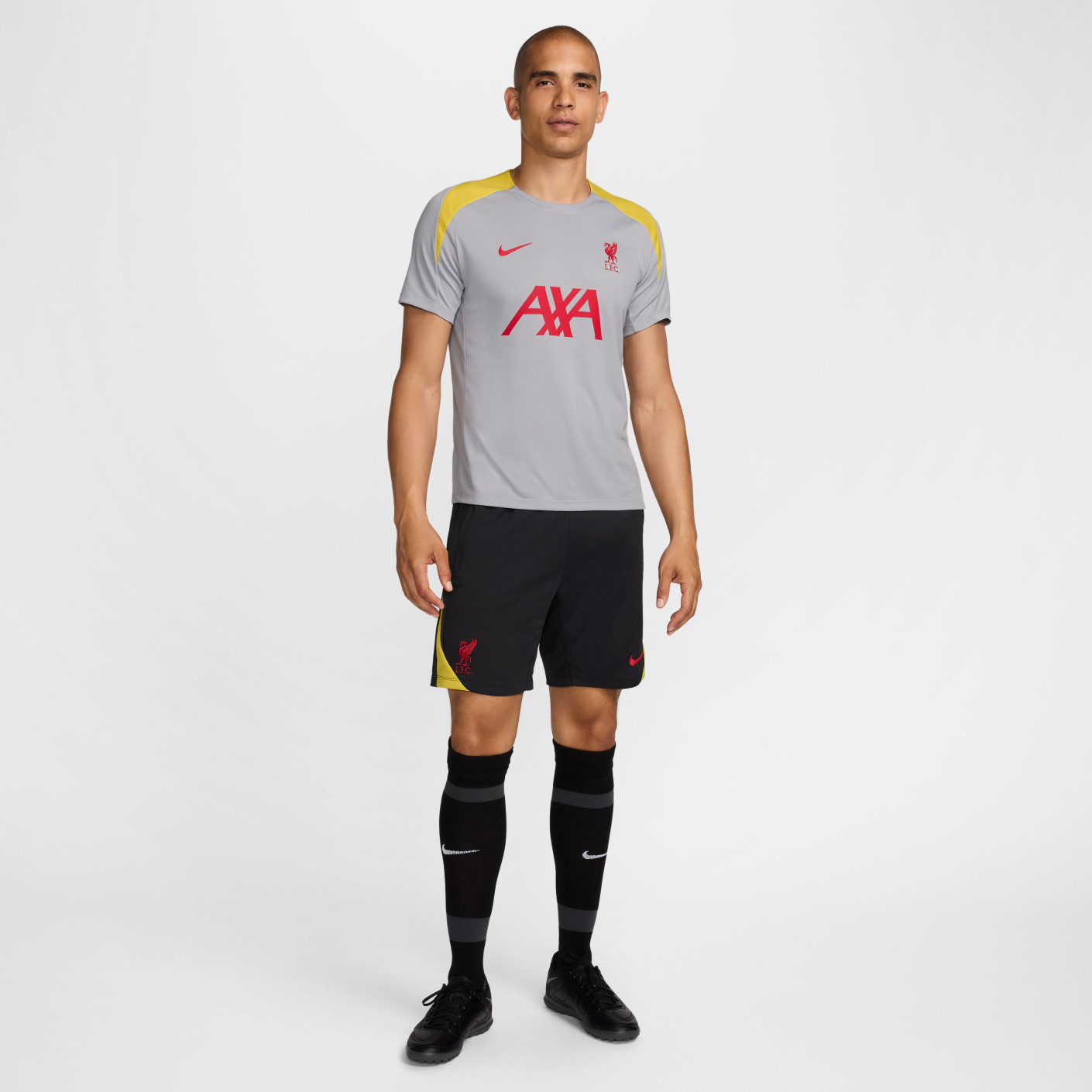 Nike Liverpool Strike Training Set 2024-2025 Grey Dark Grey Yellow