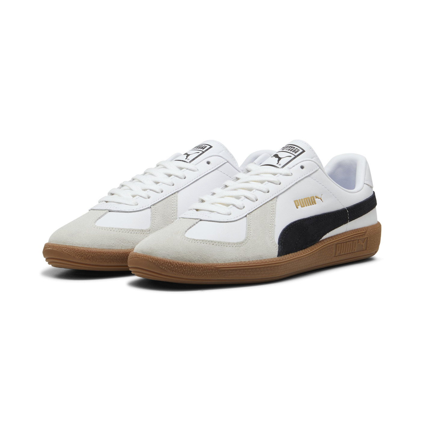 PUMA Army Trainer Sneakers Wit Beige Zwart Bruin