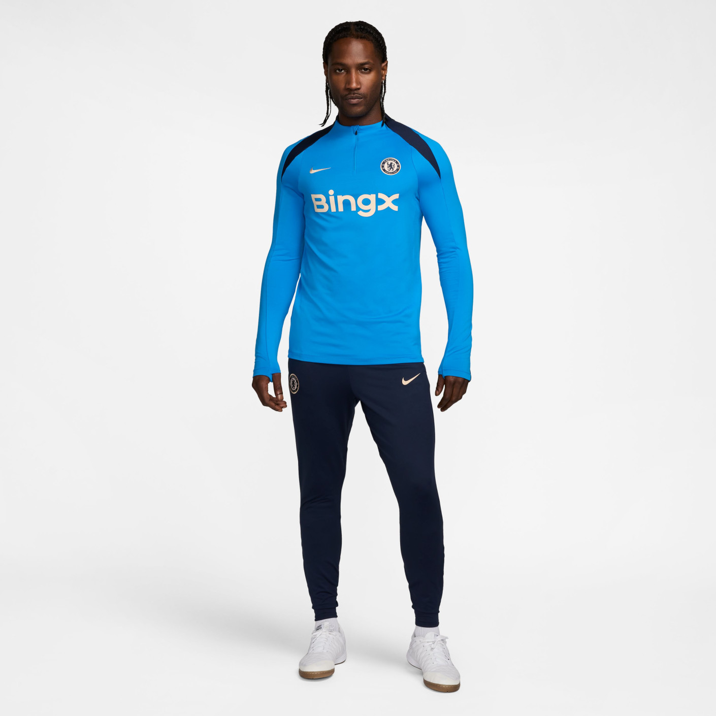 Nike Chelsea Strike Training sweater 1/4-Zip 2024-2025 Blue Dark