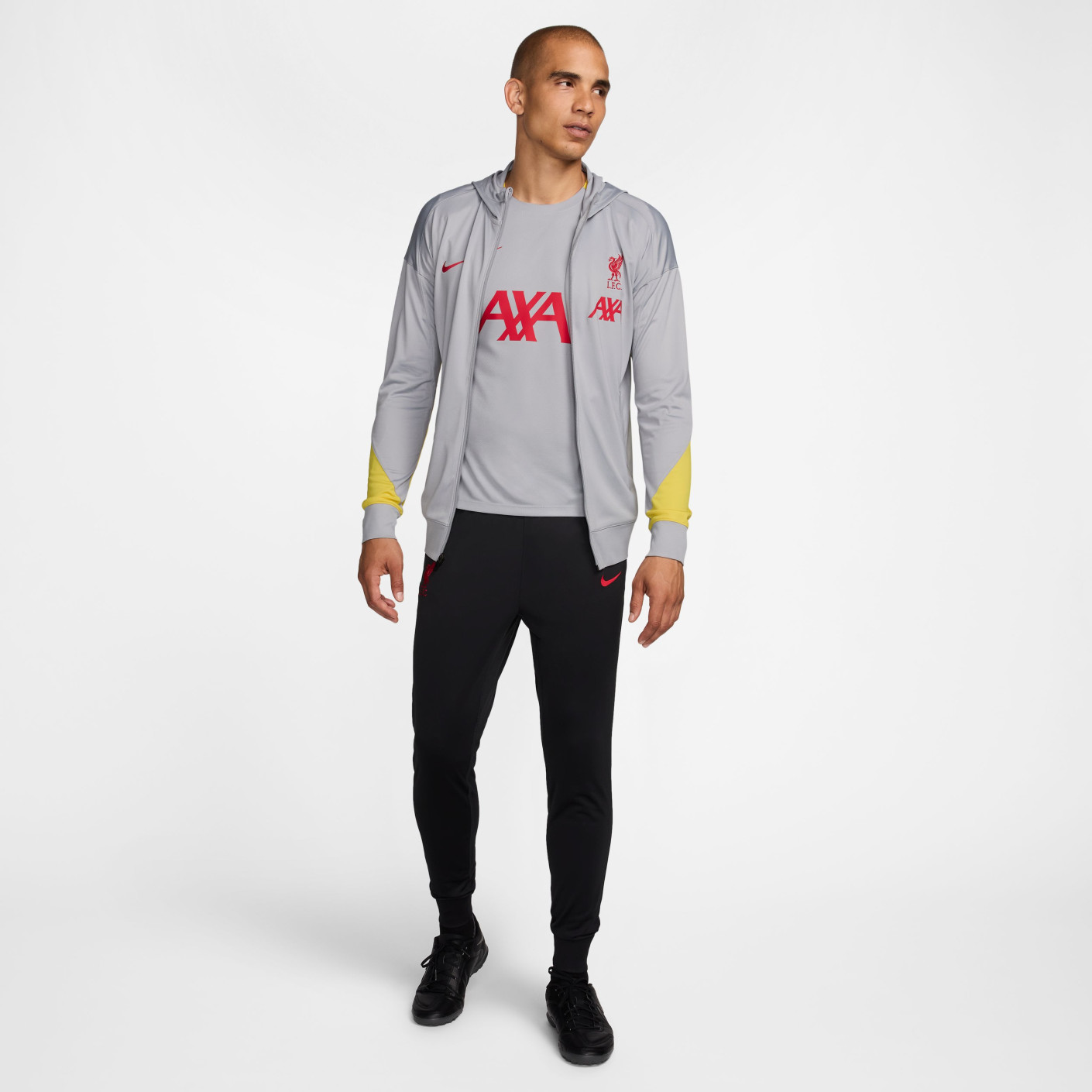 Nike Liverpool Strike Hooded Tracksuit 2024-2025 Grey Dark Grey