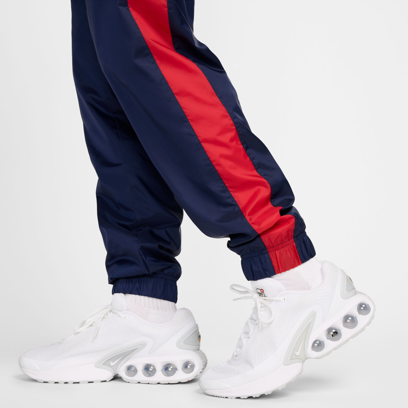 navy blue and red nike sweatsuit