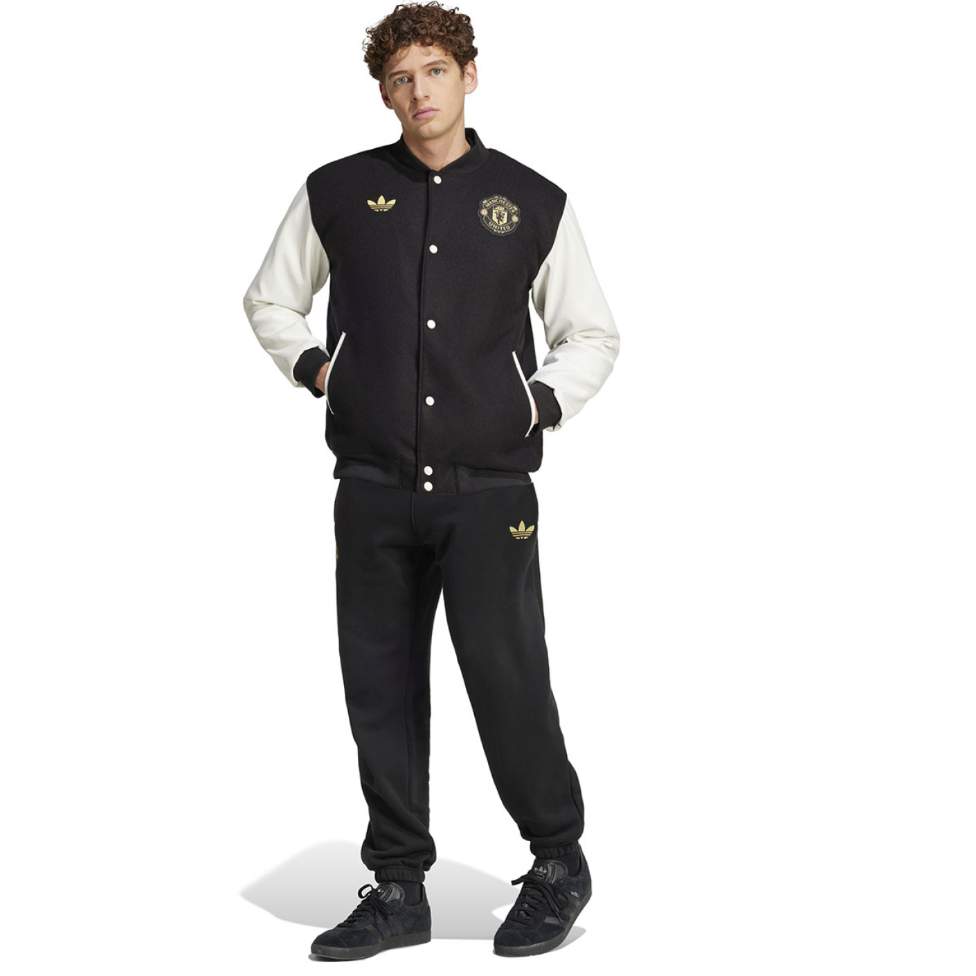 adidas Manchester United CNY Tracksuit 2024-2025 Black White Gold